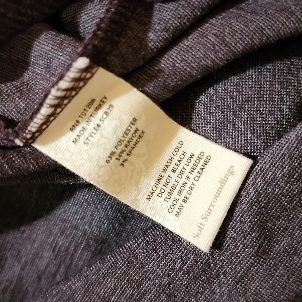 Soft Surroundings Mad About Plaid Eggplant Purple Tunic 3x New - Picture 7 of 7